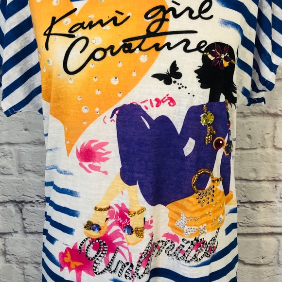 VO Jeans | Oversize Graphic Stripes Embellished - Picture 7 of 8